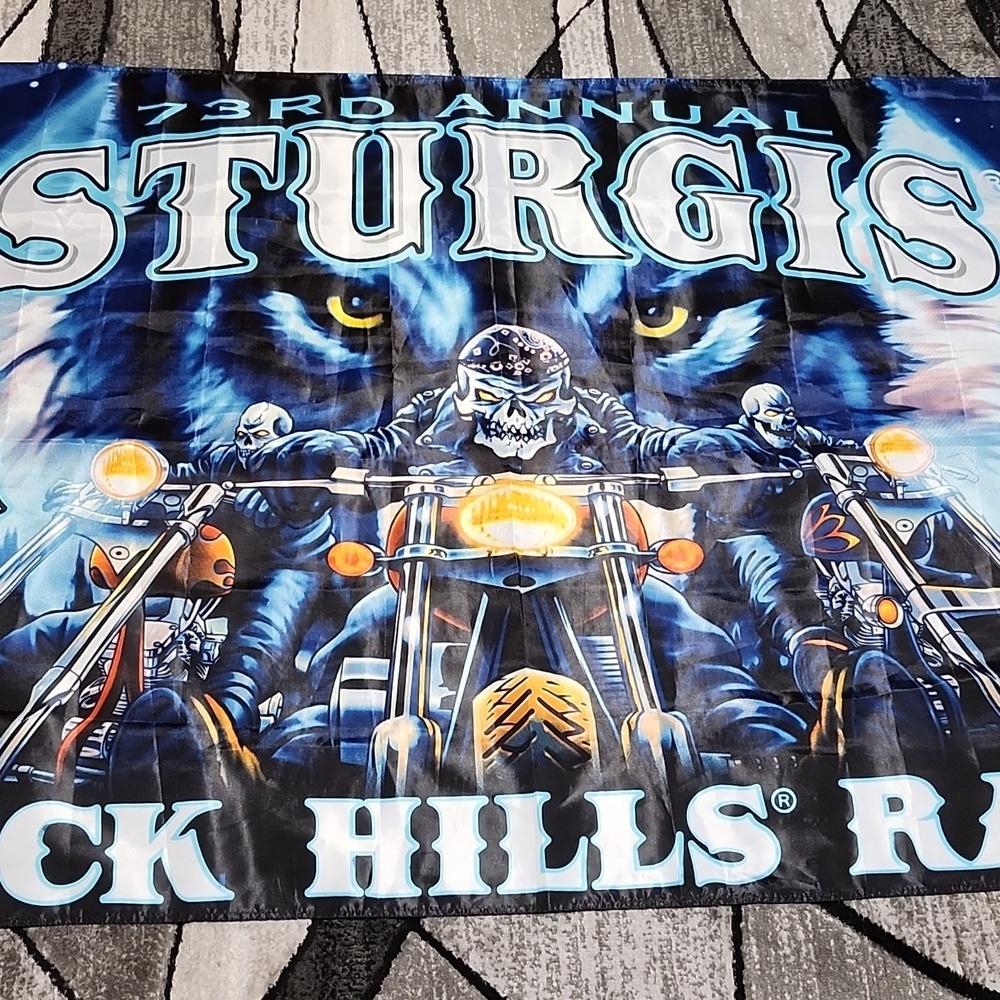 73RD ANNUAL STURGIS BLACK HILLS MOTORCYCLE RALLY 2013 LARGE FLAG